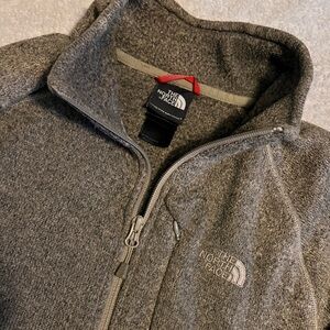 North Face woven half zip pullover over
